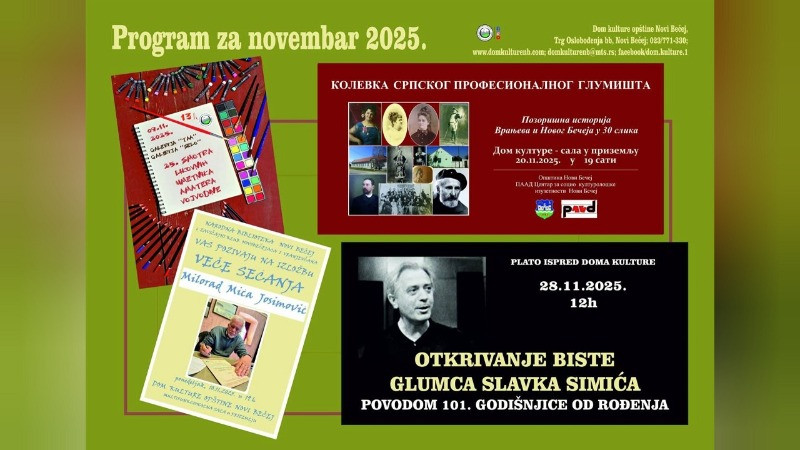 Откривање бисте глумцу Славку Симићу 28. новембра