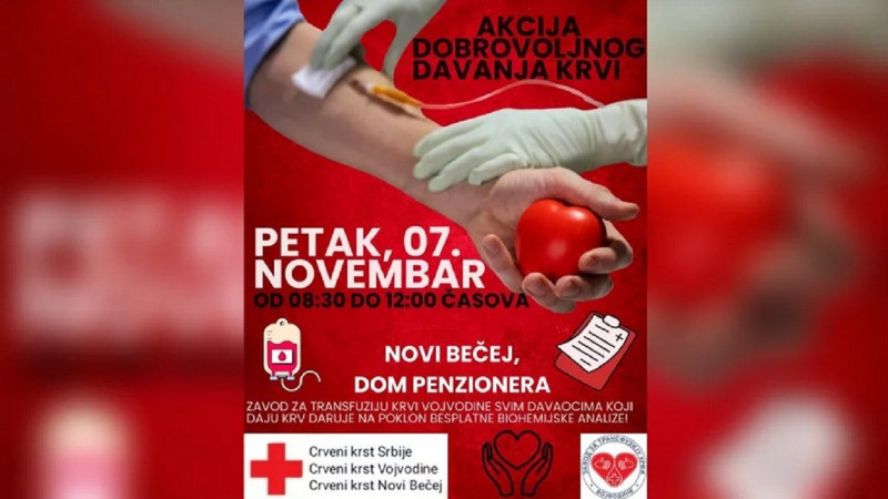У петак бесплатне биохемијске анализе крви на акцији давања крви