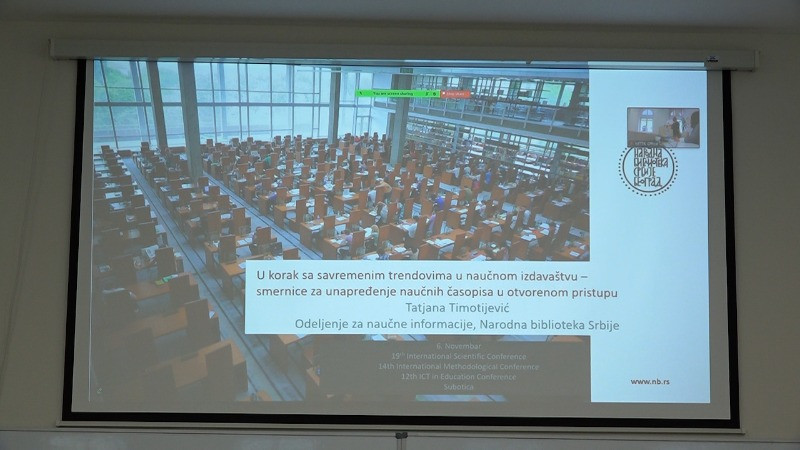 Секција о наукометрији на Учитељском факултету на мађарском наставном језику