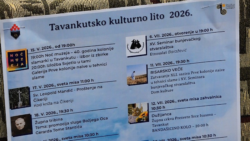 „Таванкутско културно лето” креће 15. маја