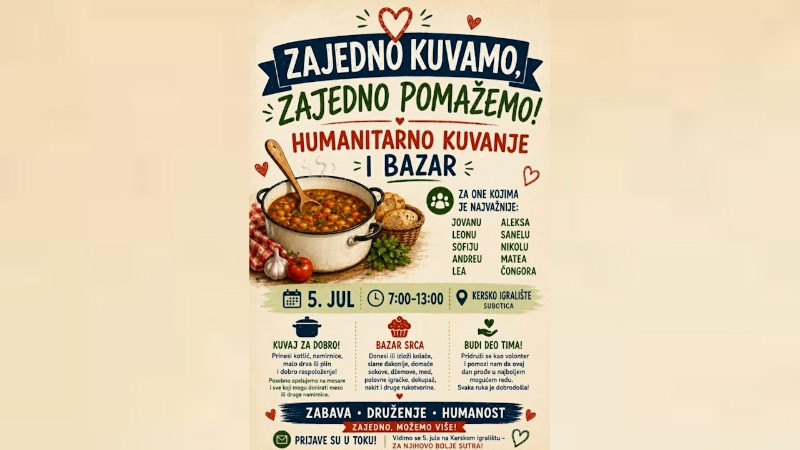 Хуманитарно кување у недељу у Керу